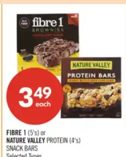 Shoppers Drug Mart FIBRE 1 (5's) or NATURE VALLEY PROTEIN (4's) SNACK BARS offer