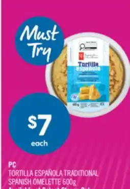 Shoppers Drug Mart PC TORTILLA ESPAÑOLA TRADITIONAL SPANISH OMELETTE offer