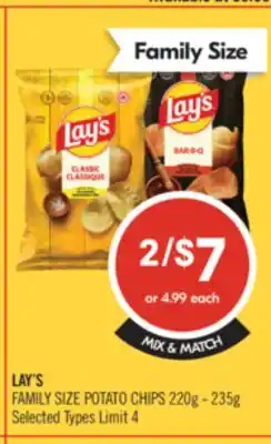Shoppers Drug Mart LAY'S FAMILY SIZE POTATO CHIPS offer