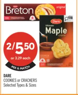 Shoppers Drug Mart DARE COOKIES or CRACKERS offer