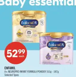 Shoppers Drug Mart ENFAMIL A+ NEUROPRO INFANT FORMULA POWDER offer