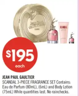 Shoppers Drug Mart JEAN PAUL GAULTIER SCANDAL 3-PIECE FRAGRANCE SET offer