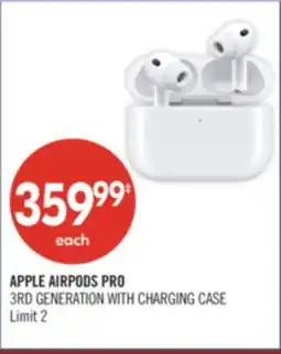 Shoppers Drug Mart APPLE AIRPODS PRO 3RD GENERATION WITH CHARGING CASE offer