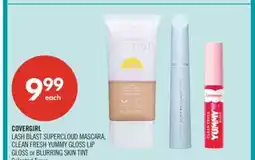 Shoppers Drug Mart COVERGIRL LASH BLAST SUPERCLOUD MASCARA, CLEAN FRESH YUMMY GLOSS LIP GLOSS or BLURRING SKIN TINT offer