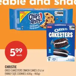 Shoppers Drug Mart CHRISTIE OREO CAKESTERS SNACK CAKES (5's) or FAMILY SIZE COOKIES (436g - 460g) offer
