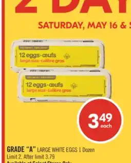 Shoppers Drug Mart GRADE A LARGE WHITE EGGS 1 Dozen offer