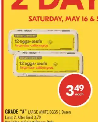 Shoppers Drug Mart GRADE A LARGE WHITE EGGS 1 Dozen offer