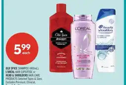 Shoppers Drug Mart OLD SPICE SHAMPOO (400mL), L'ORÉAL HAIR EXPERTISE or HEAD & SHOULDERS HAIR CARE offer
