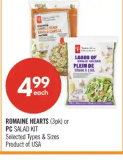 Shoppers Drug Mart ROMAINE HEARTS (3pk) or PC SALAD KIT offer
