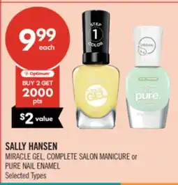 Shoppers Drug Mart SALLY HANSEN MIRACLE GEL, COMPLETE SALON MANICURE or PURE NAIL ENAMEL offer