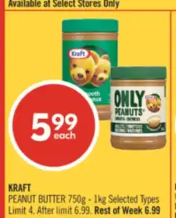 Shoppers Drug Mart KRAFT PEANUT BUTTER offer