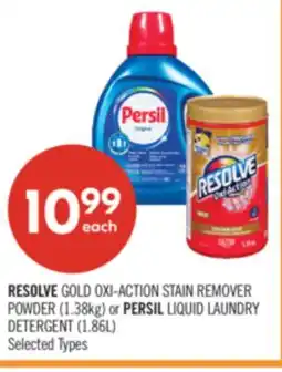 Shoppers Drug Mart RESOLVE GOLD OXI-ACTION STAIN REMOVER POWDER (1.38kg) or PERSIL LIQUID LAUNDRY DETERGENT (1.86L) offer
