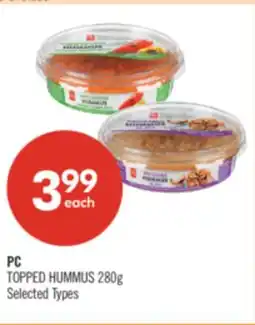 Shoppers Drug Mart PC TOPPED HUMMUS offer