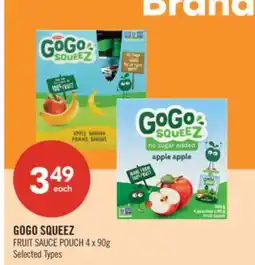 Shoppers Drug Mart GOGO SQUEEZ FRUIT SAUCE POUCH offer
