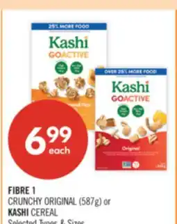Shoppers Drug Mart FIBRE 1 CRUNCHY (587 g) or KASHI CEREAL offer