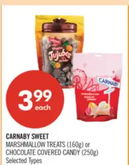 Shoppers Drug Mart CARNABY SWEET MARSHMALLOW TREATS (160g) or CHOCOLATE COVERED CANDY (250g) offer