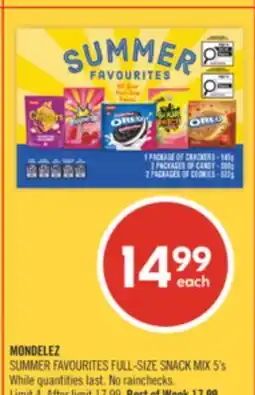 Shoppers Drug Mart MONDELEZ SUMMER FAVOURITES FULL-SIZE SNACK MIX 5's offer