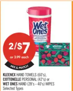 Shoppers Drug Mart KLEENEX HAND TOWELS (60's), COTTONELLE PERSONAL (42's) or WET ONES HAND (28's - 40's) WIPES offer