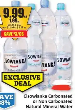 Starsky Cisowianka Carbonated or Non Carbonated Natural Mineral Water offer