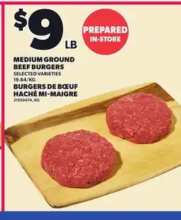 Independent City Market MEDIUM GROUND BEEF BURGERS offer