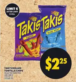Independent City Market TAKI'S ROLLED TORTILLA CHIPS offer