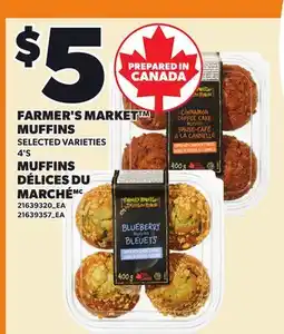 Independent City Market FARMER'S MARKET MUFFINS MUFFINS, 4'S offer