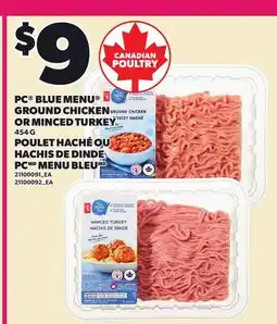 Independent City Market PC BLUE MENU GROUND CHICKEN OR MINCED TURKEY offer