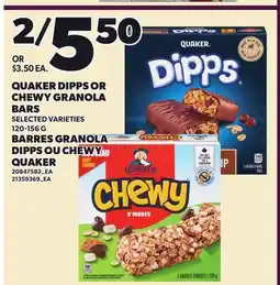 Independent City Market QUAKER DIPPS OR CHEWY GRANOLA BARS offer