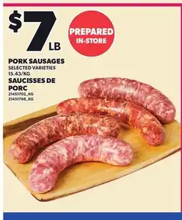 Independent City Market PORK SAUSAGES offer