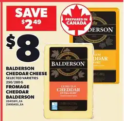 Independent City Market BALDERSON CHEDDAR CHEESE, 250/280 G offer