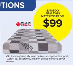Leon's Bamboo Firm Twin Mattress offer