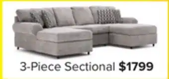 Leon's Jupiter 3-Piece Sectional - Ash Grey offer