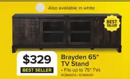 Leon's Brayden 65 TV Stand - Charcoal offer