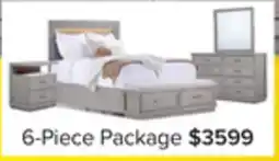 Leon's Fresh Perspective Cascade 6-Piece Queen Storage Bench Bedroom Package - Dovetail Grey offer