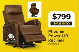 Leon's Phoenix Power Lift Recliner Chair - Brown offer