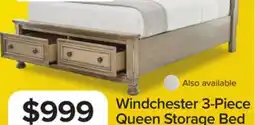 Leon's Windchester 3-Piece Queen Storage Bed - Antique White offer