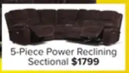 Leon's Maxwell 5-Piece Power Reclining Sectional - Brown offer