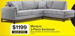 Leon's Marquis 2-Piece Sectional with Right Facing Chaise - Grey offer