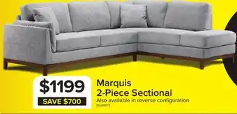 Leon's Marquis 2-Piece Sectional with Right Facing Chaise - Grey offer