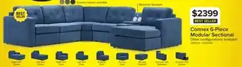 Leon's Feeling Connected - Connex 6-Piece Modular Sectional with Storage Console - Blue offer