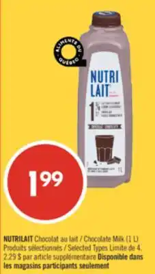 Pharmaprix NUTRILAIT Chocolate Milk (1 L) offer
