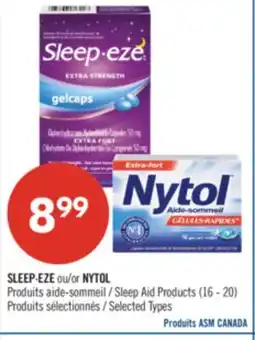 Pharmaprix SLEEP-EZE or NYTOL Sleep Aid Products (16 - 20) offer