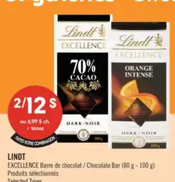 Pharmaprix LINDT EXCELLENCE Chocolate Bar offer