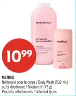 Pharmaprix METHOD Body Wash (532 mL) or Deodorant (75 g) offer