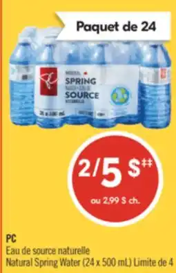 Pharmaprix PC Natural Spring Water offer