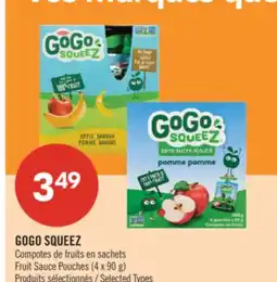 Pharmaprix GOGO SQUEEZ Fruit Sauce Pouches offer