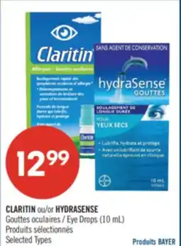 Pharmaprix CLARITIN or HYDRASENSE Eye Drops offer