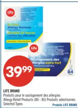 Pharmaprix LIFE BRAND Allergy Relief Products (80 - 85) offer