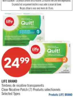 Pharmaprix LIFE BRAND Clear Nicotine Patch offer
