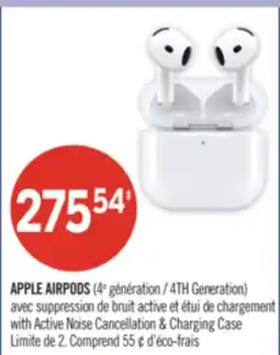 Pharmaprix APPLE AIRPODS (4th Generation) with Active Noise Cancellation & Charging Case offer